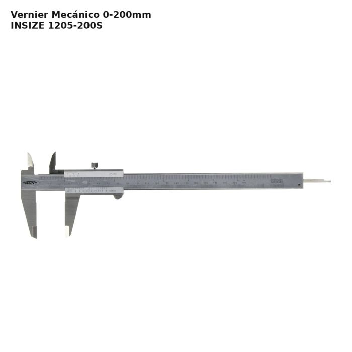 Calibrador Mecánico 8" / 0-200mm INSIZE Serie 1205-200S