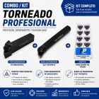 Kit Torneado Porta Exterior WTJNR 2525M16 + Porta Interior S32T MTQNR16 Caja Insertos TNMG160408 MA YF0608